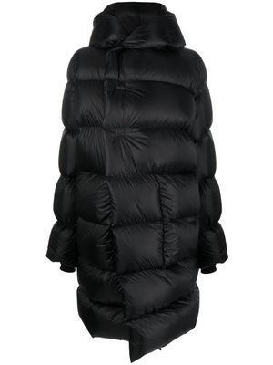 Rick Owens quilted hooded jacket - Black