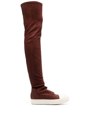 Rick Owens Ramones thigh-high boots - Brown