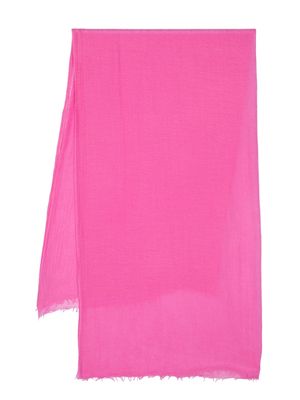Rick Owens raw-cut wool-cashmere scarf - Pink