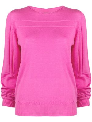 Rick Owens ribbed-detailing knitted jumper - Pink