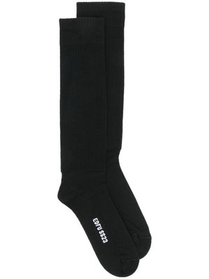 Rick Owens ribbed-knit knee-high socks - Black
