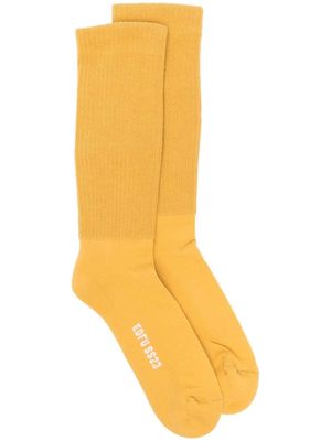 Rick Owens ribbed-knit mid-calf socks - Yellow