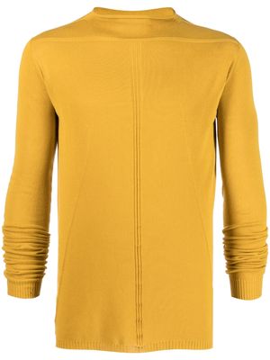 Rick Owens ribbed-knit organic-cotton jumper - Yellow