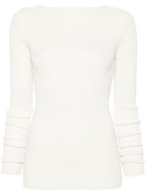 Rick Owens ribbed-knit virgin wool jumper - Neutrals