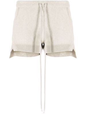 Rick Owens ribbed knitted shorts - Neutrals
