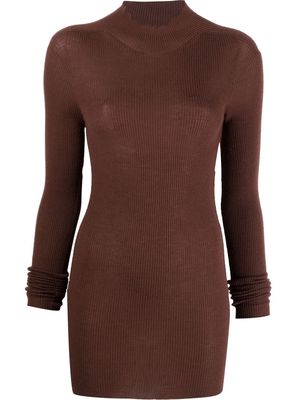 Rick Owens ribbed Lupetto sweater - Brown