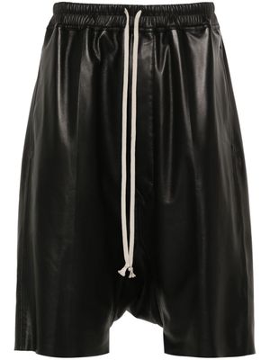 Rick Owens Rick's Pods leather shorts - Black