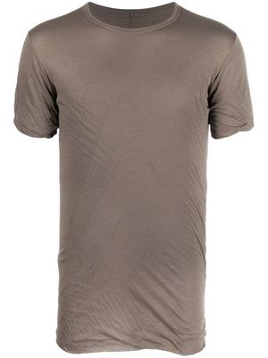 Rick Owens rolled-sleeve detail T-shirt - Brown