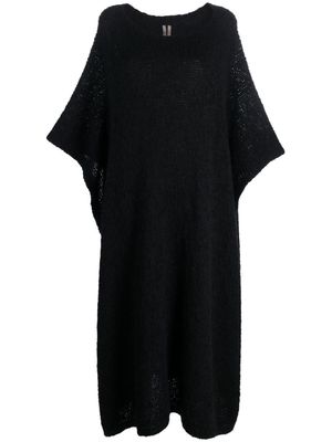 Rick Owens round-neck knitted maxi dress - Black