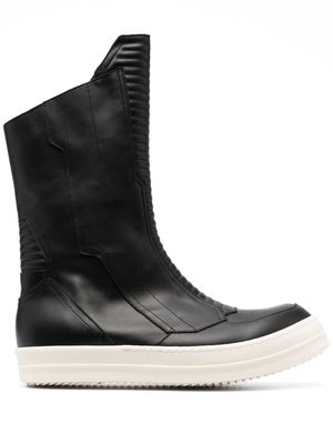 Rick Owens round-toe leather boots - Black