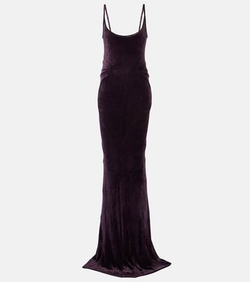 Rick Owens Ruched velvet gown