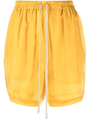 Rick Owens satin drawstring shorts - Yellow