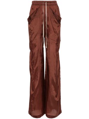 Rick Owens satin straight trousers - Brown
