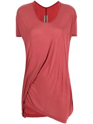 Rick Owens scoop-neck cotton T-Shirt - Pink