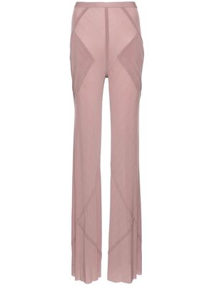 Rick Owens seam-detailed flared trousers - Pink