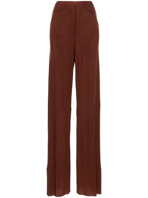 Rick Owens seam-detailed wide trousers - Brown