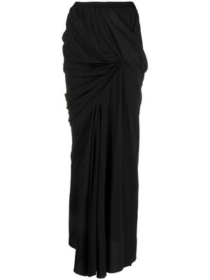 Rick Owens Seb draped maxi skirt - Black