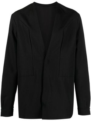 Rick Owens Secret Larry V-neck shirt jacket - Black