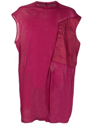 Rick Owens semi-sheer cotton tank top - Pink