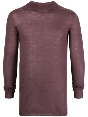 Rick Owens semi-sheer fine-knit cashmere jumper - Purple