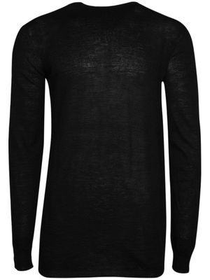 Rick Owens semi-sheer fine-knit jumper - Black
