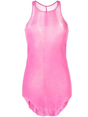 Rick Owens semi-sheer round neck vest - Pink