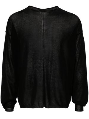 Rick Owens semi-sheer sweatshirt - Black