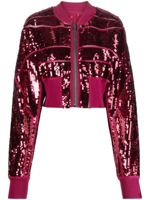 Rick Owens sequin embellished cropped jacket - Pink