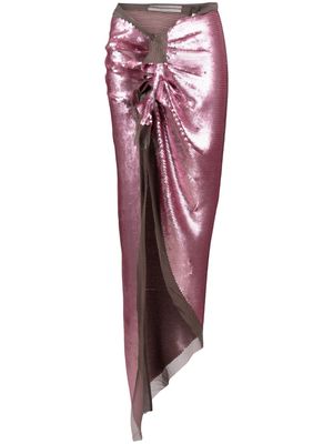 Rick Owens sequinned side-slit skirt - Pink