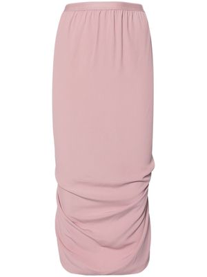 Rick Owens Shrimp asymmetric crepe midi skirt - Pink