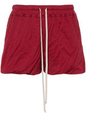 Rick Owens side-slits jersey shorts - Red