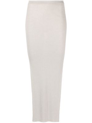 Rick Owens side-slits knitted skirt - Grey
