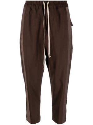 Rick Owens side-stripe cropped trousers - Brown