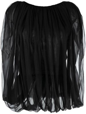 Rick Owens silk pleated blouse - Black