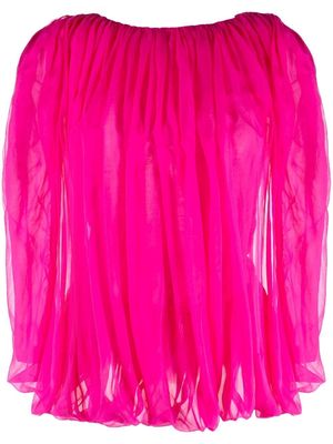 Rick Owens silk pleated blouse - Pink