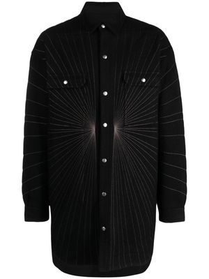 Rick Owens single-breasted wool coat - Black