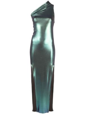 Rick Owens Sivaan asymmetric metallic gown - Green