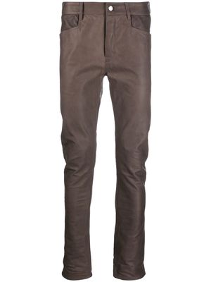 Rick Owens skinny leather trousers - Neutrals