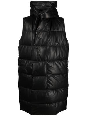Rick Owens sleeveless hooded coat - Black