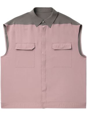 Rick Owens sleeveless panelled shirt - Pink