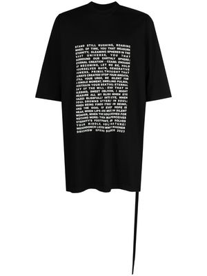 Rick Owens slogan-print cotton T-shirt - Black