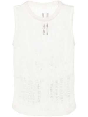 Rick Owens Spider open-knit tank top - White