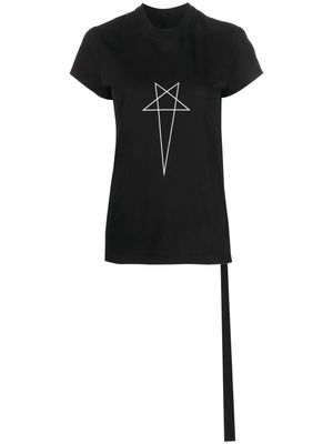 Rick Owens star print cotton T-shirt - Black