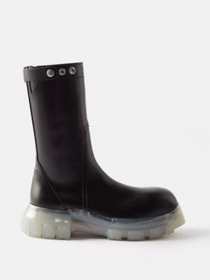 Rick Owens - Stivali Creeper Bozo Lug-sole Leather Boots - Mens - Black