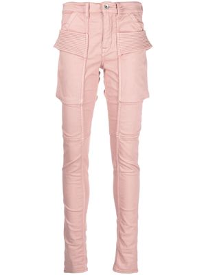 Rick Owens strap-detail skinny jeans - Pink