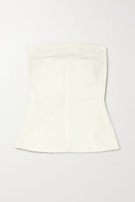 Rick Owens - Strapless Cotton-blend Bustier Top - White