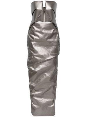 Rick Owens strapless cut-out maxi dress - Silver