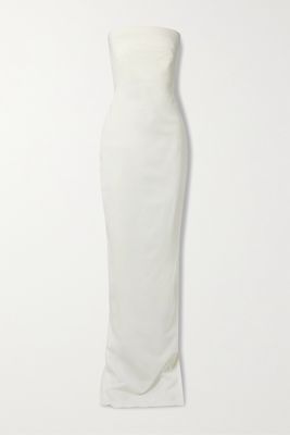 Rick Owens - Strapless Wool-blend Crepe Gown - Ivory