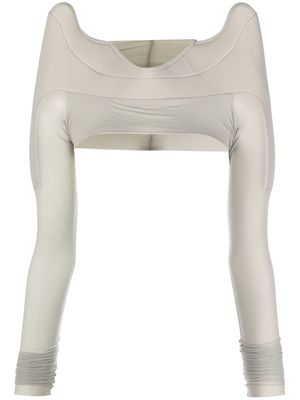 Rick Owens Strobe Bolero draped blouse - Grey