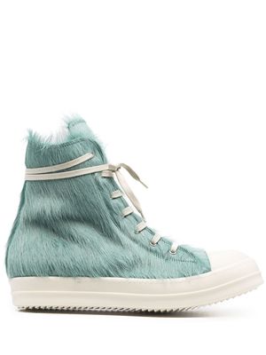 Rick Owens Strobe high-top lace-up sneakers - Green
